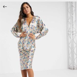 ASOS Multicolor Floral Midi Dress